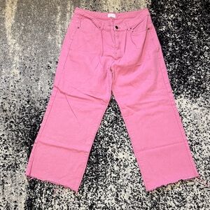 Pink Lily Fuchsia Denim Trousers